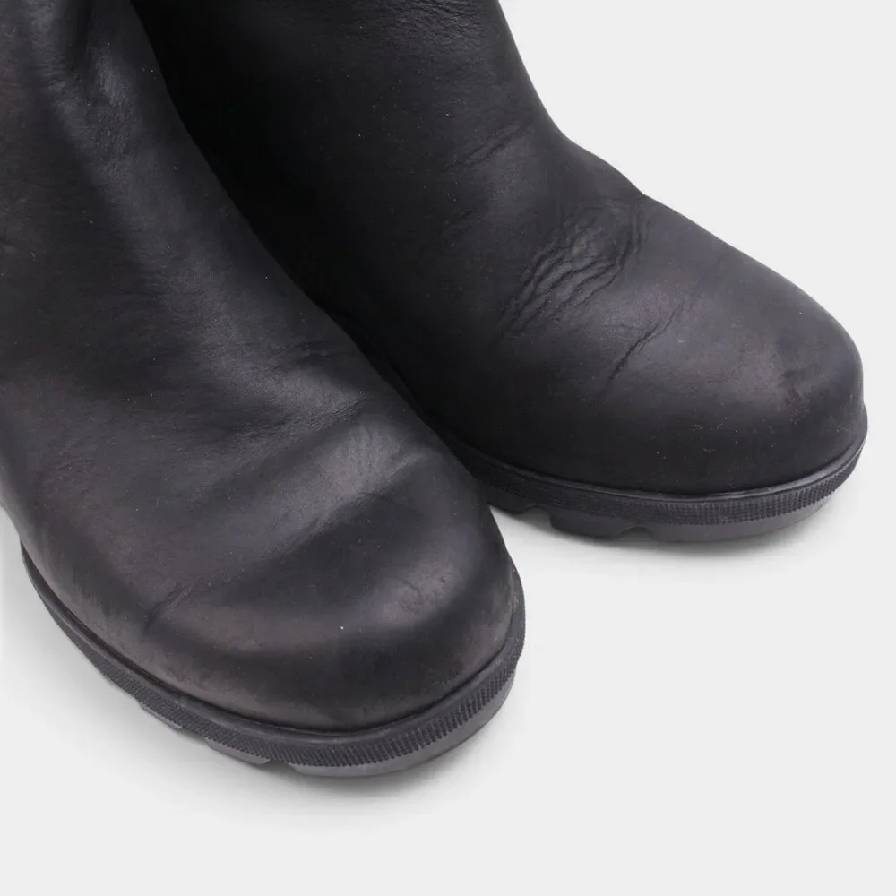 Sorel Joan of Arctic Wedge II Zip Boots Women 9 Black Leather